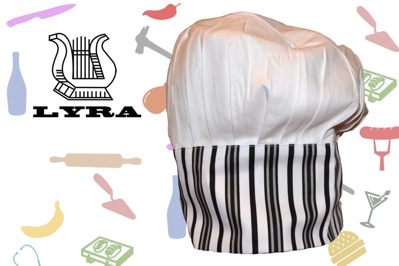 Cappello cuoco velcro Fantasia Lyra